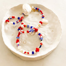 Load image into Gallery viewer, Oi, captain! Coral, Lapis & Pearl Necklace