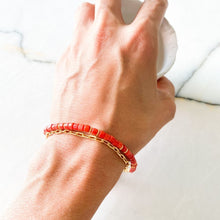 Load image into Gallery viewer, Parwati Lapis Lazuli & Coral Silver Bracelet