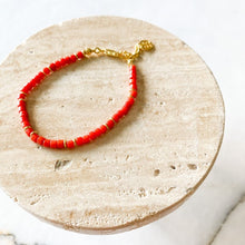 Load image into Gallery viewer, Parwati Lapis Lazuli & Coral Silver Bracelet