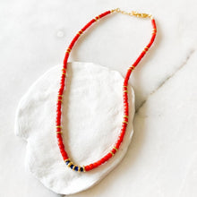 Load image into Gallery viewer, Parwati Lapis Lazuli, Coral Silver Necklace