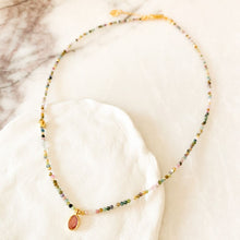 Load image into Gallery viewer, Sava Single Tourmaline Charm and Tourmaline Necklace