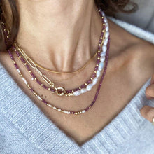 Load image into Gallery viewer, Agnes Natural Pearl Chain Necklace