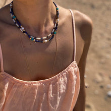 Load image into Gallery viewer, Sophie Natural Pearl Lapis Lazuli & Turquoise Necklace