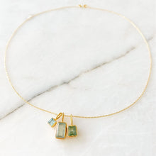 Load image into Gallery viewer, Square Blue Topaz Charm