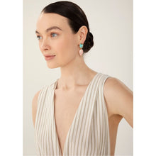 Load image into Gallery viewer, Terra Cotta Rhodochrosite & Turquoise Earrings I Limited Edition