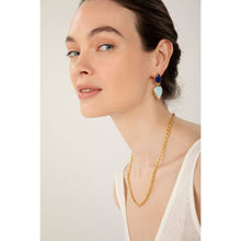 Load image into Gallery viewer, Terrazzo Lapis Lazuli & Larimar Earrings I Limited Edition
