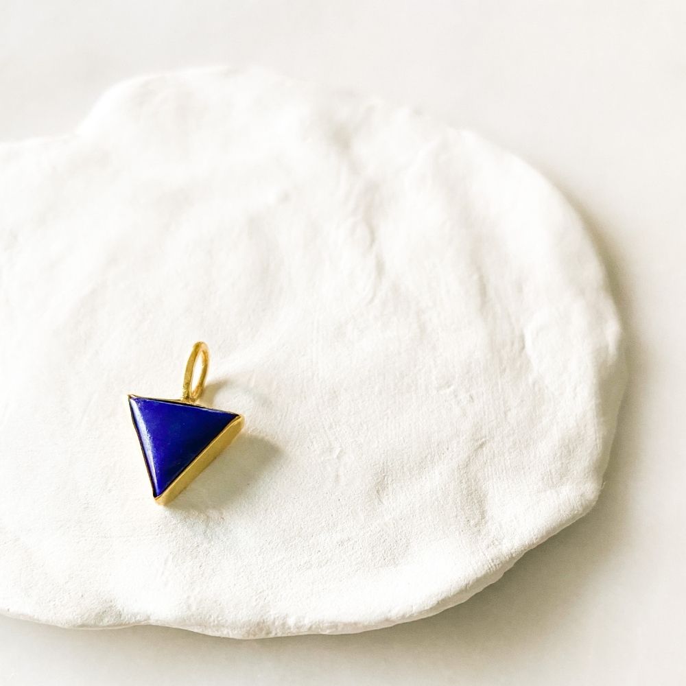 Triangle Lapis Lazuli Charm