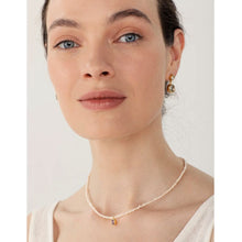 Load image into Gallery viewer, Una Rectangular Amethyst Charm and Pearl Necklace