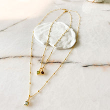 Load image into Gallery viewer, Square Blue Topaz Charm