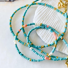 Load image into Gallery viewer, Laika Natural Pearl Turquoise & Coral Necklace | Limited Edition