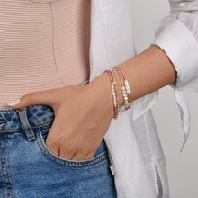 Load image into Gallery viewer, Coco Natural Pearl Rhodochrosite Bracelet