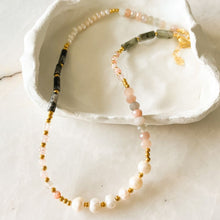 Load image into Gallery viewer, Annie Sunstone & Labradorite & Pearl Necklace