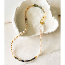 Load image into Gallery viewer, Annie Sunstone & Labradorite & Pearl Necklace