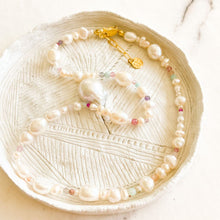 Load image into Gallery viewer, Astrid Baroque Pearl & Natural Stone Necklace