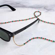 Load image into Gallery viewer, Carly Coral & Jade Eyeglass Chain
