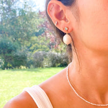 Load image into Gallery viewer, Just Like Magic Blue Topaz Baroque Pearl Earrings