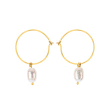 Load image into Gallery viewer, Denise Pearl & Silver Earrings