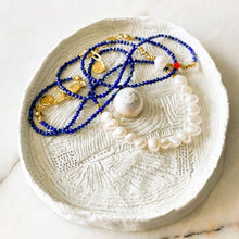 Load image into Gallery viewer, Emma Natural Pearl Lapis Lazuli Necklace