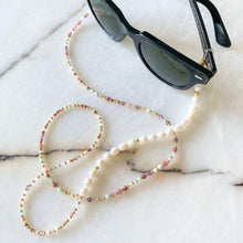 Load image into Gallery viewer, Isabelle Pearl & Natural Stone Eyeglass Chain