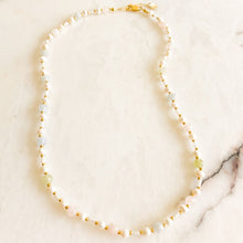Load image into Gallery viewer, Kia Aquamarine & & Heliodor & Pink Quartz & Lila Amethyst & Coral Necklace