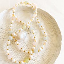 Load image into Gallery viewer, Kia Aquamarine & & Heliodor & Pink Quartz & Lila Amethyst & Coral Necklace