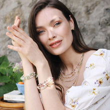 Load image into Gallery viewer, Poppy Natural Pearl Crystal Quartz & Amethyst Bracelet