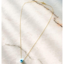 Load image into Gallery viewer, Nile Silver Chain Necklace | 0.5 cm Evil Eye Bead