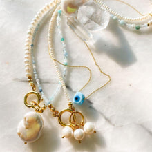 Load image into Gallery viewer, Nile Silver Chain Necklace | 0.5 cm Evil Eye Bead