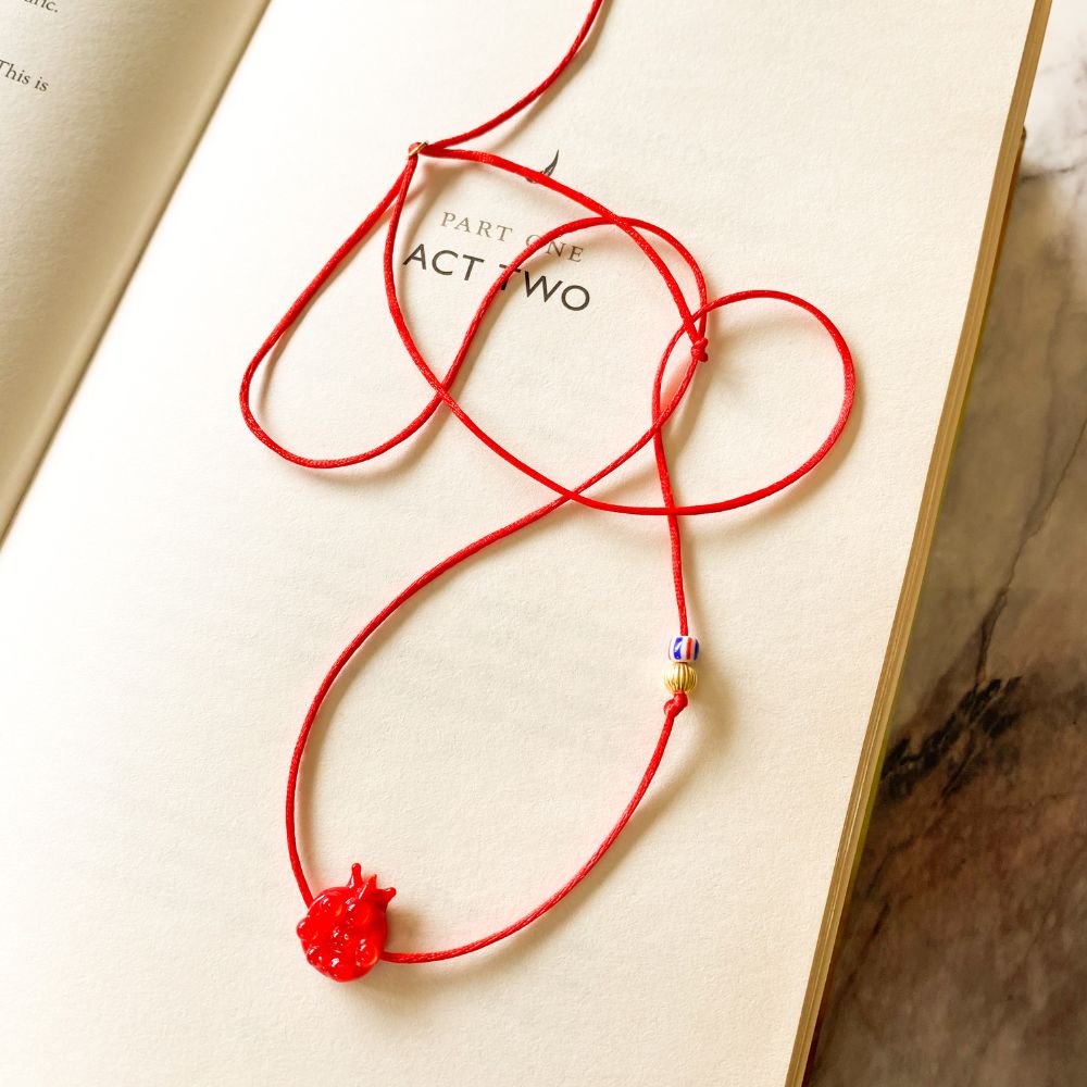 Red String No.2 Pomegranate Necklace