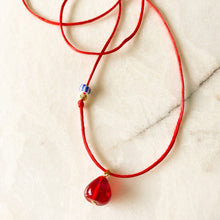 Load image into Gallery viewer, Red String No.4 Pomegranate Seed Necklace
