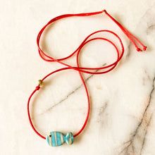 Load image into Gallery viewer, Red String No.5 Blue Fish Necklace
