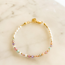 Load image into Gallery viewer, Isabelle Pearl &amp; Natural Stone Bracelet
