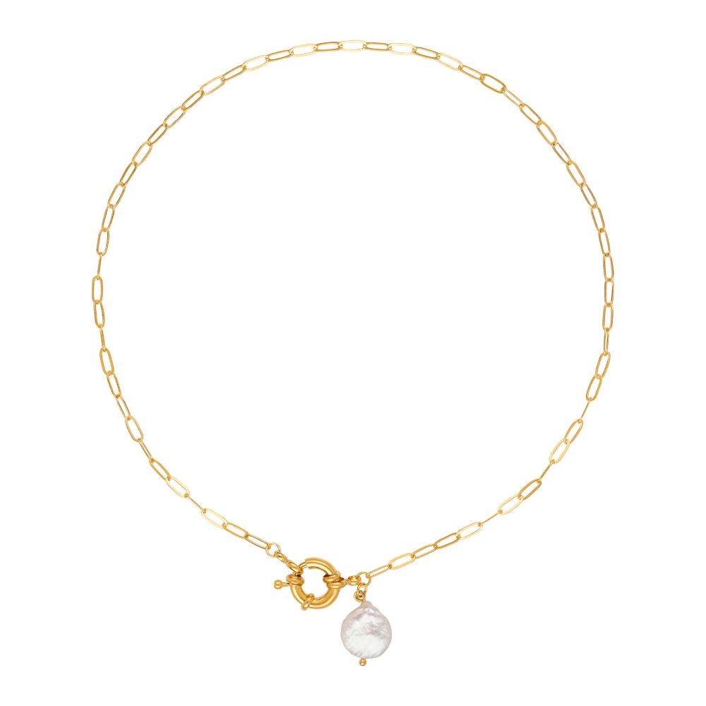 Novella Natural Pearl Chain Necklace