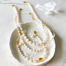 Load image into Gallery viewer, Aarin Delicate Pearl Silver Necklace
