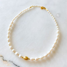 Load image into Gallery viewer, Aarin Statement Pearl Silver Necklace
