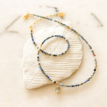 Load image into Gallery viewer, Aspira Single Topaz Mini Charm Sodalite Necklace
