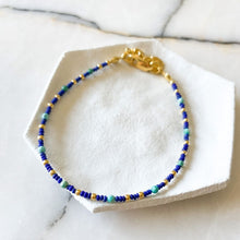 Load image into Gallery viewer, Chanchal Lapis Lazuli Turquoise Silver Bracelet
