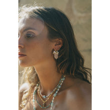 Load image into Gallery viewer, Dame Pink Quartz, Pearl Earrings
