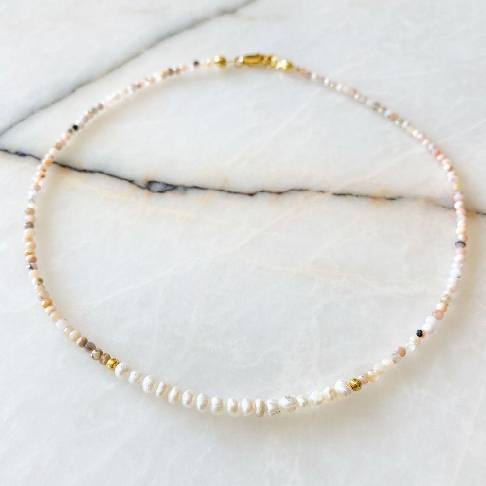 Diana Opal & Pearl Necklace