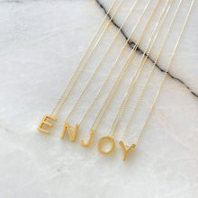 Load image into Gallery viewer, Alphabet Silver Chain Necklace | E
