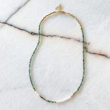 Load image into Gallery viewer, Erica Natural Pearl &amp; Jade Necklace
