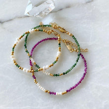 Load image into Gallery viewer, Euphoria Natural Pearl &amp; Jade Bracelet
