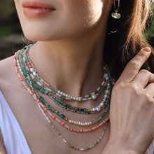 Load image into Gallery viewer, Cornucopia Emerald &amp; Pearl Necklace
