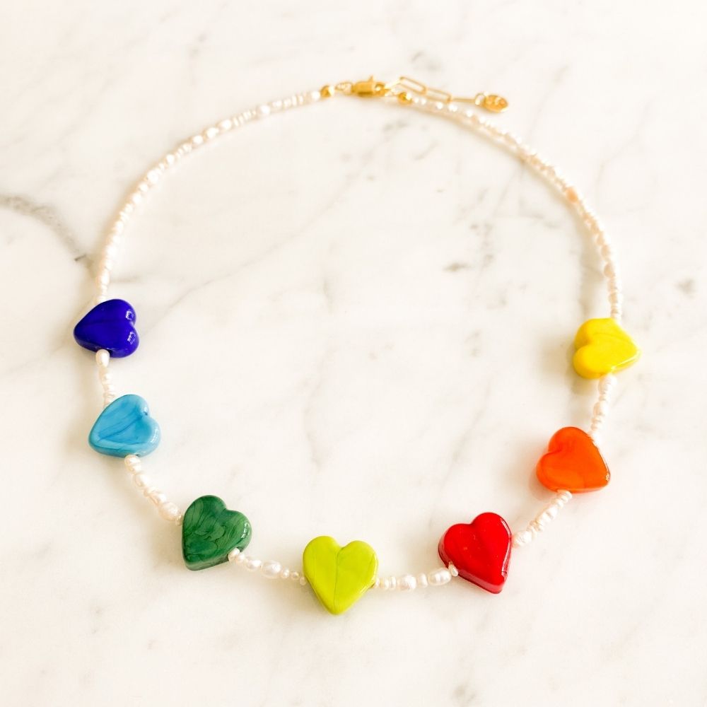 In Rainbows Pearl Necklace