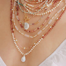 Load image into Gallery viewer, Josephine Natural Pearl Tourmaline Necklace
