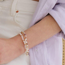 Load image into Gallery viewer, Loretta Natural Pearl Rose Quartz Bracelet
