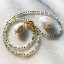 Load image into Gallery viewer, Lovefool Natural Stone &amp; Baroque Pearl Necklace | Double Trouble Collection
