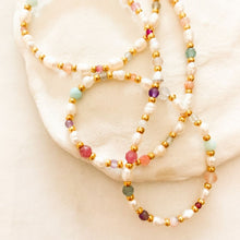 Load image into Gallery viewer, Lulu Natural Pearl &amp; Natural Stone Necklace
