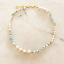 Load image into Gallery viewer, Odette Aquamarine &amp; Pearl Necklace
