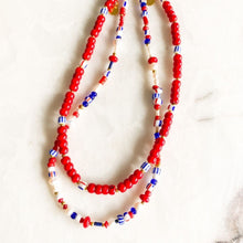 Load image into Gallery viewer, Oi, captain! Coral, Lapis &amp; Pearl Necklace
